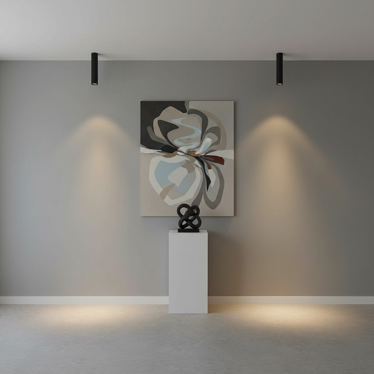 43015f_klv_101_0051_1 kelvo® DUCT KLV-101-0051 Φωτιστικό Downlight Σποτ για Λάμπα MR16 με Ντουί GU10 AC 220-240V IP20 - Μαύρο Ματ - Μ6 x Π6 x Υ30cm - Image 1