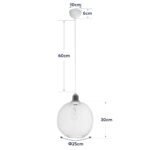 GLOBOSTAR® WIRE 203-0005 Μοντέρνο Κρεμαστό Φωτιστικό Οροφής με Ντουί 1 x E27 AC 220-240V IP20 - Λευκό & Χρυσό - Μ25 x Π25 x Υ30cm - Image 12