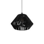 GLOBOSTAR® NUI 205-0061 Boho Κρεμαστό Φωτιστικό Οροφής με Ντουί 1 x E27 AC 220-240V IP20 - Μαύρο - M36 x Π36 x Υ27cm - Image 2