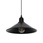 GLOBOSTAR® FERRO 203-0084 Μοντέρνο Κρεμαστό Φωτιστικό Οροφής με Ντουί 1 x E27 AC 220-240V IP20 - Μαύρο - Μ30 x Π30 x Υ15cm - Image 2