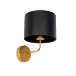 GLOBOSTAR® RALPH 203-0040 Vintage Φωτιστικό Τοίχου - Απλίκα με Ντουί 1 x E27 AC 220-240V IP20 - Χρυσό & Μαύρο - Μ22 x Π29 x Υ30cm - Image 2