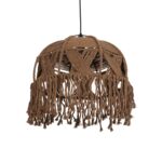 GLOBOSTAR® TONA 205-0016 Boho Κρεμαστό Φωτιστικό Οροφής με Ντουί 1 x E27 AC 220-240V IP20 - Καφέ- M40 x Π40 x Υ38cm - Image 2