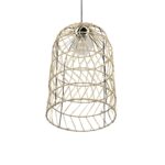 GLOBOSTAR® NETI 205-0025 Boho Κρεμαστό Φωτιστικό Οροφής με Ντουί 1 x E27 AC 220-240V IP20 - Μπεζ - M35 x Π35 x Υ63cm - Image 6