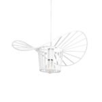 GLOBOSTAR® LUMINOVA 61463 Μοντέρνο Κρεμαστό Φωτιστικό Οροφής με Ντουί 1 x E27 AC 220-240V IP20 - Λευκό - Μ40 x Π40 x Υ20cm - Image 2