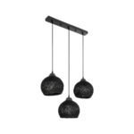 GLOBOSTAR® YASAM 203-0026 Vintage Κρεμαστό Φωτιστικό Οροφής με Ντουί 3 x E27 AC 220-240V IP20 - Μαύρο - Μ45 x Π18 x Υ30cm - Image 2