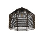 GLOBOSTAR® VORK 205-0027 Boho Κρεμαστό Φωτιστικό Οροφής με Ντουί 1 x E27 AC 220-240V IP20 - Μαύρο - M40 x Π40 x Υ36cm - Image 2