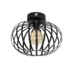 GLOBOSTAR® STAR 202-0051 Μοντέρνο Φωτιστικό Οροφής με Ντουί 1 x E27 AC 220-240V IP20 - Μαύρο - Μ40 x Π40 x Υ27cm - Image 2