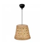 GLOBOSTAR® PANIER 204-0171 Boho Κρεμαστό Φωτιστικό Οροφής με Ντουί 1 x E27 AC 220-240V IP20 - Μπεζ - Μ32 x Π32 x Υ30cm - Image 2