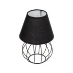 GLOBOSTAR® SHAPE 202-0057 Μοντέρνο Επιτραπέζιο Φωτιστικό Πορτατίφ με Ντουί 1 x E27 AC 220-240V IP20 - Μαύρο - Μ19 x Π19 x Υ28cm - Image 2