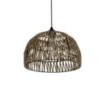 GLOBOSTAR® ARANCIA 205-0047 Boho Κρεμαστό Φωτιστικό Οροφής με Ντουί 1 x E27 AC 220-240V IP20 - Μπεζ - M35 x Π35 x Υ26cm - Image 2