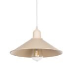 GLOBOSTAR® FERRO 203-0086 Μοντέρνο Κρεμαστό Φωτιστικό Οροφής με Ντουί 1 x E27 AC 220-240V IP20 - Μπεζ - Μ30 x Π30 x Υ15cm - Image 2