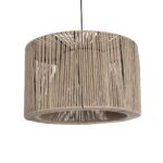 GLOBOSTAR® ZYLINDER 205-0022 Boho Κρεμαστό Φωτιστικό Οροφής με Ντουί 1 x E27 AC 220-240V IP20 - Μπεζ - M50 x Π50 x Υ32cm - Image 2