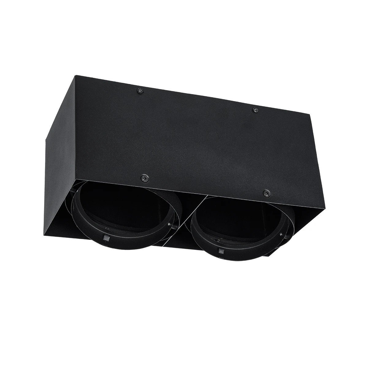 60627_0 GLOBOSTAR® MAGMA 60627 Μοντέρνο Φωτιστικό Οροφής με Ντουί 2 x GU10 AC 220-240V IP20 - Μαύρο - Μ30 x Π15 x Υ13cm - Image 1