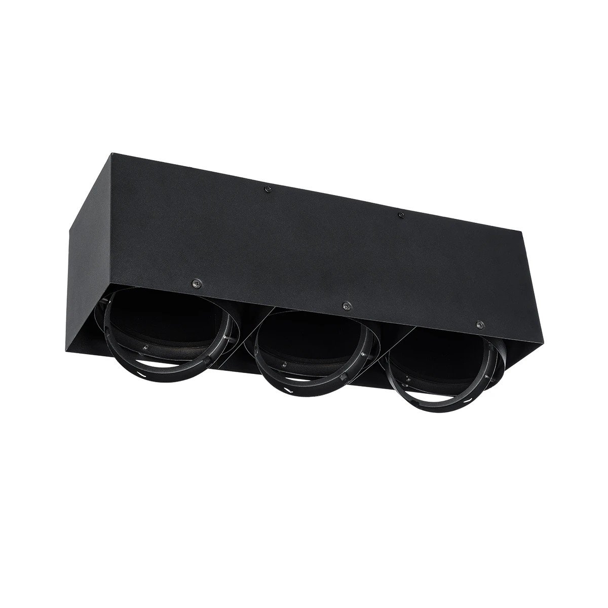 60628_0 GLOBOSTAR® MAGMA 60628 Μοντέρνο Φωτιστικό Οροφής με Ντουί 3 x GU10 AC 220-240V IP20 - Μαύρο - Μ45 x Π15 x Υ13cm - Image 1