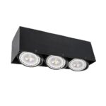 GLOBOSTAR® MAGMA 60628 Μοντέρνο Φωτιστικό Οροφής με Ντουί 3 x GU10 AC 220-240V IP20 - Μαύρο - Μ45 x Π15 x Υ13cm - Image 8