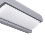 GLOBOSTAR® HORIZON 60692 Μοντέρνο Φωτιστικό Τοίχου - Απλίκα LED 15W 1575lm 120° AC 220-240V Αδιάβροχο IP65 Φυσικό Λευκό 4500K - Bridgelux SMD Chip - Γκρι Ματ - Μ23.5 x Π11 x Υ10cm - 3 Χρόνια Εγγύηση - Image 5