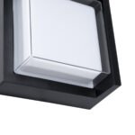 GLOBOSTAR® APEX 60770 Μοντέρνο Φωτιστικό Τοίχου - Απλίκα LED 10W 1050lm 120° AC 220-240V Αδιάβροχο IP65 Φυσικό Λευκό 4500K - Bridgelux SMD Chip - Μαύρο Ματ - Μ17 x Π17 x Υ9cm - 3 Χρόνια Εγγύηση - Image 6