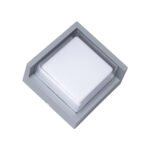 GLOBOSTAR® APEX 60771 Μοντέρνο Φωτιστικό Τοίχου - Απλίκα LED 10W 1050lm 120° AC 220-240V Αδιάβροχο IP65 Φυσικό Λευκό 4500K - Bridgelux SMD Chip - Γκρι - Μ17 x Π17 x Υ9cm - 3 Χρόνια Εγγύηση - Image 2