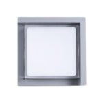 GLOBOSTAR® APEX 60771 Μοντέρνο Φωτιστικό Τοίχου - Απλίκα LED 10W 1050lm 120° AC 220-240V Αδιάβροχο IP65 Φυσικό Λευκό 4500K - Bridgelux SMD Chip - Γκρι - Μ17 x Π17 x Υ9cm - 3 Χρόνια Εγγύηση - Image 4