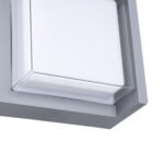 GLOBOSTAR® APEX 60771 Μοντέρνο Φωτιστικό Τοίχου - Απλίκα LED 10W 1050lm 120° AC 220-240V Αδιάβροχο IP65 Φυσικό Λευκό 4500K - Bridgelux SMD Chip - Γκρι - Μ17 x Π17 x Υ9cm - 3 Χρόνια Εγγύηση - Image 6