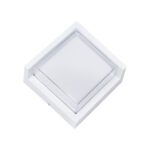 GLOBOSTAR® APEX 60772 Μοντέρνο Φωτιστικό Τοίχου - Απλίκα LED 10W 1050lm 120° AC 220-240V Αδιάβροχο IP65 Φυσικό Λευκό 4500K - Bridgelux SMD Chip - Λευκό Ματ - Μ17 x Π17 x Υ9cm - 3 Χρόνια Εγγύηση - Image 2
