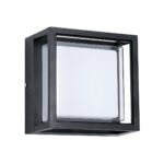 GLOBOSTAR® MAJESTIC 60773 Μοντέρνο Φωτιστικό Τοίχου - Απλίκα LED 10W 1050lm 120° AC 220-240V Αδιάβροχο IP65 Φυσικό Λευκό 4500K - Bridgelux SMD Chip - Μαύρο Ματ - Μ17 x Π17 x Υ9cm - 3 Χρόνια Εγγύηση - Image 2