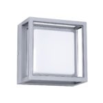 GLOBOSTAR® MAJESTIC 60774 Μοντέρνο Φωτιστικό Τοίχου - Απλίκα LED 10W 1050lm 120° AC 220-240V Αδιάβροχο IP65 Φυσικό Λευκό 4500K - Bridgelux SMD Chip - Γκρι - Μ17 x Π17 x Υ9cm - 3 Χρόνια Εγγύηση - Image 2