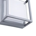 GLOBOSTAR® MAJESTIC 60774 Μοντέρνο Φωτιστικό Τοίχου - Απλίκα LED 10W 1050lm 120° AC 220-240V Αδιάβροχο IP65 Φυσικό Λευκό 4500K - Bridgelux SMD Chip - Γκρι - Μ17 x Π17 x Υ9cm - 3 Χρόνια Εγγύηση - Image 5