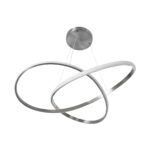 GLOBOSTAR® DEXTER 60915 Μοντέρνο Κρεμαστό Φωτιστικό Οροφής LED 90W 10080lm 300° AC 220-240V IP20 Ρυθμιζόμενο Λευκό CCT με Χειριστήριο από 2700K έως 6000K Dimmable - Lumileds SMD Chip - Νίκελ Βούρτσας - Μ73 x Π73 x Υ16cm - 3 Χρόνια Εγγύηση - Image 6