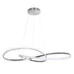 GLOBOSTAR® DEXTER 60919 Μοντέρνο Κρεμαστό Φωτιστικό Οροφής LED 120W 13440lm 300° AC 220-240V IP20 Ρυθμιζόμενο Λευκό CCT με Χειριστήριο από 2700K έως 6000K Dimmable - Lumileds SMD Chip - Νίκελ Βούρτσας - Μ103 x Π103 x Υ30cm - 3 Χρόνια Εγγύηση - Image 2