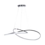 GLOBOSTAR® DEXTER 60919 Μοντέρνο Κρεμαστό Φωτιστικό Οροφής LED 120W 13440lm 300° AC 220-240V IP20 Ρυθμιζόμενο Λευκό CCT με Χειριστήριο από 2700K έως 6000K Dimmable - Lumileds SMD Chip - Νίκελ Βούρτσας - Μ103 x Π103 x Υ30cm - 3 Χρόνια Εγγύηση - Image 4