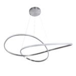 GLOBOSTAR® DEXTER 60919 Μοντέρνο Κρεμαστό Φωτιστικό Οροφής LED 120W 13440lm 300° AC 220-240V IP20 Ρυθμιζόμενο Λευκό CCT με Χειριστήριο από 2700K έως 6000K Dimmable - Lumileds SMD Chip - Νίκελ Βούρτσας - Μ103 x Π103 x Υ30cm - 3 Χρόνια Εγγύηση - Image 5