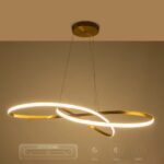 GLOBOSTAR® DEXTER 60920 Μοντέρνο Κρεμαστό Φωτιστικό Οροφής LED 120W 13440lm 300° AC 220-240V IP20 Ρυθμιζόμενο Λευκό CCT με Χειριστήριο από 2700K έως 6000K Dimmable - Lumileds SMD Chip - Χρυσό Βούρτσας - Μ103 x Π103 x Υ30cm - 3 Χρόνια Εγγύηση - Image 13