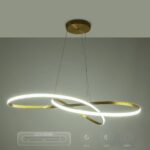 GLOBOSTAR® DEXTER 60920 Μοντέρνο Κρεμαστό Φωτιστικό Οροφής LED 120W 13440lm 300° AC 220-240V IP20 Ρυθμιζόμενο Λευκό CCT με Χειριστήριο από 2700K έως 6000K Dimmable - Lumileds SMD Chip - Χρυσό Βούρτσας - Μ103 x Π103 x Υ30cm - 3 Χρόνια Εγγύηση - Image 14