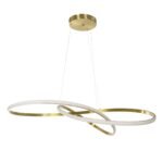 GLOBOSTAR® DEXTER 60920 Μοντέρνο Κρεμαστό Φωτιστικό Οροφής LED 120W 13440lm 300° AC 220-240V IP20 Ρυθμιζόμενο Λευκό CCT με Χειριστήριο από 2700K έως 6000K Dimmable - Lumileds SMD Chip - Χρυσό Βούρτσας - Μ103 x Π103 x Υ30cm - 3 Χρόνια Εγγύηση - Image 2