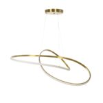 GLOBOSTAR® DEXTER 60920 Μοντέρνο Κρεμαστό Φωτιστικό Οροφής LED 120W 13440lm 300° AC 220-240V IP20 Ρυθμιζόμενο Λευκό CCT με Χειριστήριο από 2700K έως 6000K Dimmable - Lumileds SMD Chip - Χρυσό Βούρτσας - Μ103 x Π103 x Υ30cm - 3 Χρόνια Εγγύηση - Image 4