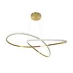 GLOBOSTAR® DEXTER 60920 Μοντέρνο Κρεμαστό Φωτιστικό Οροφής LED 120W 13440lm 300° AC 220-240V IP20 Ρυθμιζόμενο Λευκό CCT με Χειριστήριο από 2700K έως 6000K Dimmable - Lumileds SMD Chip - Χρυσό Βούρτσας - Μ103 x Π103 x Υ30cm - 3 Χρόνια Εγγύηση - Image 5