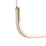 GLOBOSTAR® LINARIA 60923 Μοντέρνο Κρεμαστό Φωτιστικό Οροφής LED 36W 4150lm 180° AC 220-240V IP20 Ρυθμιζόμενο Λευκό CCT με Χειριστήριο από 2700K έως 6000K Dimmable - Lumileds SMD Chip - Χρυσό - Μ120 x Π2 x Υ10cm - 3 Χρόνια Εγγύηση - Image 3