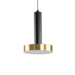 GLOBOSTAR® ZANE 60933 Μοντέρνο Κρεμαστό Φωτιστικό Οροφής LED 18W 2016lm 120° AC 220-240V IP20 Ρυθμιζόμενο Λευκό CCT με Χειριστήριο από 2700K έως 6000K Dimmable - Lumileds SMD Chip - Μαύρο Ματ & Χρυσό - Μ15 x Π15 x Υ20cm - 3 Χρόνια Εγγύηση - Image 3