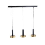 GLOBOSTAR® ZANE 60936 Μοντέρνο Κρεμαστό Φωτιστικό Οροφής LED 54W 6048lm 120° AC 220-240V IP20 Ρυθμιζόμενο Λευκό CCT με Χειριστήριο από 2700K έως 6000K Dimmable - Lumileds SMD Chip - Μαύρο Ματ & Χρυσό - Μ80 x Π15 x Υ20cm - 3 Χρόνια Εγγύηση - Image 6