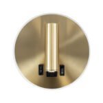 GLOBOSTAR® LADY-R 60940 Μοντέρνο Φωτιστικό Τοίχου - Απλίκα Ξενοδοχείου Reading Light με Φορτιστή USB 3A LED 6W 600lm 36° & 360° AC 220-240V IP20 Φυσικό Λευκό 4500K - Bridgelux COB Chip & TÜV SÜD Driver - Χρυσό Βούρτσας - Μ15 x Π15 x Υ17cm - 3 Χρόνια Εγγύηση - Image 4
