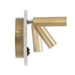 GLOBOSTAR® LADY-R 60940 Μοντέρνο Φωτιστικό Τοίχου - Απλίκα Ξενοδοχείου Reading Light με Φορτιστή USB 3A LED 6W 600lm 36° & 360° AC 220-240V IP20 Φυσικό Λευκό 4500K - Bridgelux COB Chip & TÜV SÜD Driver - Χρυσό Βούρτσας - Μ15 x Π15 x Υ17cm - 3 Χρόνια Εγγύηση - Image 5