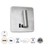 GLOBOSTAR® LADY-S 60945 Μοντέρνο Φωτιστικό Τοίχου - Απλίκα Ξενοδοχείου Reading Light με Φορτιστή USB 3A LED 6W 600lm 36° & 360° AC 220-240V IP20 Φυσικό Λευκό 4500K - Bridgelux COB Chip & TÜV SÜD Driver - Νίκελ Βούρτσας - Μ15 x Π15 x Υ7cm - 3 Χρόνια Εγγύηση