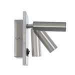 GLOBOSTAR® LADY-S 60945 Μοντέρνο Φωτιστικό Τοίχου - Απλίκα Ξενοδοχείου Reading Light με Φορτιστή USB 3A LED 6W 600lm 36° & 360° AC 220-240V IP20 Φυσικό Λευκό 4500K - Bridgelux COB Chip & TÜV SÜD Driver - Νίκελ Βούρτσας - Μ15 x Π15 x Υ7cm - 3 Χρόνια Εγγύηση - Image 4