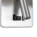 GLOBOSTAR® LADY-S 60945 Μοντέρνο Φωτιστικό Τοίχου - Απλίκα Ξενοδοχείου Reading Light με Φορτιστή USB 3A LED 6W 600lm 36° & 360° AC 220-240V IP20 Φυσικό Λευκό 4500K - Bridgelux COB Chip & TÜV SÜD Driver - Νίκελ Βούρτσας - Μ15 x Π15 x Υ7cm - 3 Χρόνια Εγγύηση - Image 5