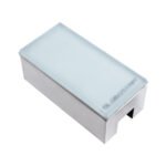 GloboStar® CYBOLITHOS 60950 Χωνευτό Φωτιστικό Σποτ Δαπέδου LED 4W 530lm 120° DC 24V Αδιάβροχο IP68 IK06 Μ20 x Π10 x Υ8cm 4500K Dimmable - Tempered Γαλακτερό Γυαλί & Ανοξείδωτο Ατσάλι - Bridgelux Chip - 3 Χρόνια Εγγύηση - Image 2