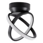 GLOBOSTAR® AMELIA 61052 Μοντέρνο Φωτιστικό Οροφής LED 20W 2400lm 300° AC 220-240V IP20 Ρυθμιζόμενο Λευκό CCT με On/Off 2700K/4500K/6000K - Lumileds SMD Chip - Μαύρο Ματ - Μ24.5 x Π16 x Υ25cm - 3 Χρόνια Εγγύηση - Image 3