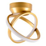 GLOBOSTAR® AMELIA 61054 Μοντέρνο Φωτιστικό Οροφής LED 20W 2400lm 300° AC 220-240V IP20 Ρυθμιζόμενο Λευκό CCT με On/Off 2700K/4500K/6000K - Lumileds SMD Chip - Χρυσό Βούρτσας - Μ24.5 x Π16 x Υ25cm - 3 Χρόνια Εγγύηση - Image 3