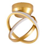 GLOBOSTAR® AMELIA 61054 Μοντέρνο Φωτιστικό Οροφής LED 20W 2400lm 300° AC 220-240V IP20 Ρυθμιζόμενο Λευκό CCT με On/Off 2700K/4500K/6000K - Lumileds SMD Chip - Χρυσό Βούρτσας - Μ24.5 x Π16 x Υ25cm - 3 Χρόνια Εγγύηση - Image 4