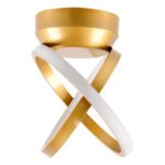 GLOBOSTAR® AMELIA 61054 Μοντέρνο Φωτιστικό Οροφής LED 20W 2400lm 300° AC 220-240V IP20 Ρυθμιζόμενο Λευκό CCT με On/Off 2700K/4500K/6000K - Lumileds SMD Chip - Χρυσό Βούρτσας - Μ24.5 x Π16 x Υ25cm - 3 Χρόνια Εγγύηση - Image 5